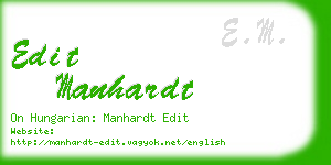 edit manhardt business card